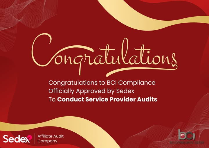 [NEWS] BCI COMPLIANCE OFFICIALLY APPROVED AS A SEDEX SERVICE PROVIDER (SP) AUDIT FIRM